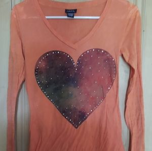 Rue21 orange long sleeve shirt
